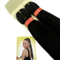Extensiones de Cabello Pre-estiradas para Trenzar, Fibra Sintética Coreana, Material Yaki, Cabello para Trenzar de Una Sola Capa, Venta al Por Mayor