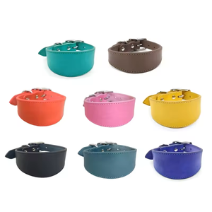 Collar Ancho ajustable agradable para perros, collares de cuello de cuero de vaca Real, correa para perros de razas grandes, Whippet, <span class=keywords><strong>Galgo</strong></span> <span class=keywords><strong>Italiano</strong></span> - Product Image 1