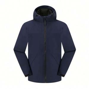 Veste de sport d'extérieur pour homme, style veste de sport, veste d'hiver chaude, imperméable, coupe-vent, en polaire, légère, pour l'entraînement sportif, avec capuche - Product Image 2