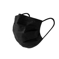 Masque facial respirant noir à la mode pour adultes en tissu non tissé et tissu non tissé soufflé à chaud