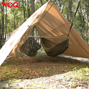 WOQI ligero nylon táctico lluvia mosca <span class=keywords><strong>hamaca</strong></span> lona para acampar y senderismo fácil de llevar para viajes en la playa - Product Image 6