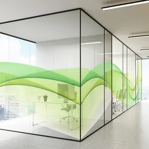 Pannello di vetro dello schermo di seta stampato per la partizione della parete decorativo personalizzato in ceramica pittura temperato vetro temperato