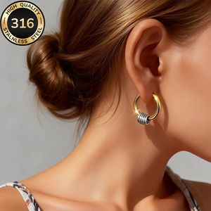 20206, Pendientes de Acero de Titanio para Hombre, Estilo Hip Hop, Sencillos y Modernos, Gran Venta en Japón y Corea del Sur - Product Image 2