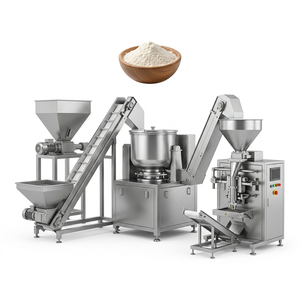 Mélangeur horizontal automatique HONGDI 500 kg 380 V/220 V à double vis avec fonctions de remplissage et d'emballage pour la préparation d'aliments secs pour animaux - Product Image 1