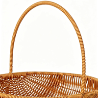 Panier à pastèque en rotin synthétique tressé à la main avec poignée, panier cadeau pour demoiselle d'honneur, pour mariage, Halloween, rangement de fruits
