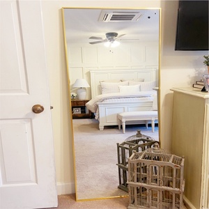 Factory Supply Gold Full Length Espejos Decoracion Espejo Grande Espejo De Bano Dressing Free Standing <b>Mirror</b> - Product Image 3