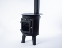 Poêle à bois compact pour cabane, mini-maison et tente de camping - Chauffage et cuisson efficaces