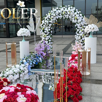 Centre de table floral en soie de haute qualité, motif fleur de cerisier ivoire, idéal pour mariage et Saint-Valentin - Vente chaude