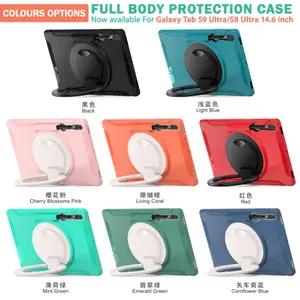 Portable TPU Tablet Cover Case For Samsung Galaxy Tab S9 Ultra Case Protector With Stand And Pen Holder