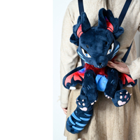 Sac à dos enfant personnalisé en peluche loup moelleux, avec sangle réglable, cartable animal en peluche, design personnalisé pour cadeaux d'anniversaire