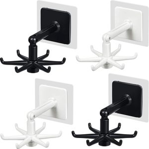 360 Degree Rotatable PP Self-adhesive Six Claw <b>Hook</b> Single Kitchen Spatula Spoon Wall Mounted Storage Hanger <b>for</b> Tools - Product Image 1