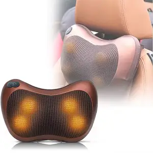 Lichang relaxante shiatsu infravermelho pescoço e costas massagem almofada carro elétrico massageador travesseiro