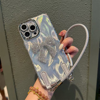 Coque de téléphone portable avec nœud papillon en argent pour iPhone 17 Pro Max Design de luxe Couverture iPhone pour femme pour 16 15 14 Résistant aux chutes