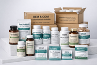 Probióticos para Perros y Gatos OEM, Suplemento de Aceite de Pescado Omega-3 en Polvo, Absorción Rápida, Refuerzo del Sistema Inmunitario, Alivia la Hinchazón y las Flatulencias, Salud