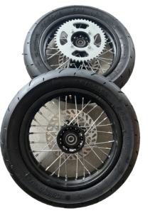 1.85*12インチアイアンリムホイールタイヤセット電気オフロードダートバイク90/90-12タイヤケーシングケン * ホイール - Product Image 4