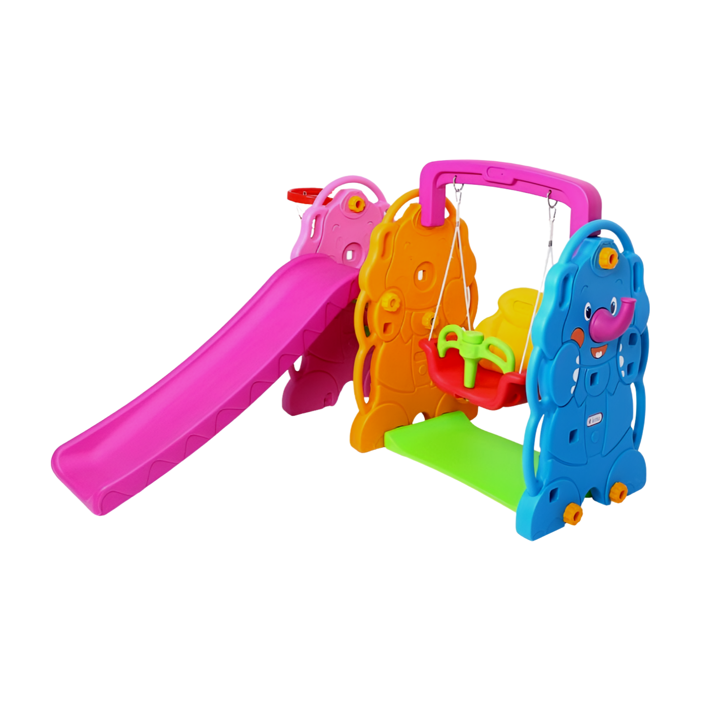 Cheap Daycare Play Games Kids Swings Toys 3 in 1 Indoor Swing with Basketball Hoop