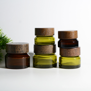 Botellas de Vidrio Vacías al por Mayor de 5g, 10g, 15g, 20g para Aceites Esenciales, Cremas para Ojos y Perfumes, con Tapa de Rosca de Madera - Product Image 1