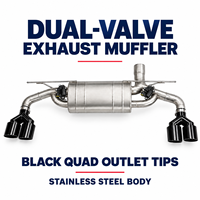 Silencieux d'échappement à double valve 63mm/76mm avec télécommande - Système sonore pneumatique en acier inoxydable poli miroir, épaisseur 1,5mm