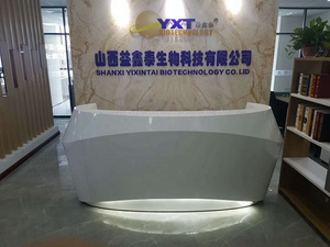 Bancone di Lusso ad Arco con Pietra Diamantata Bianca, Segnaletica Personalizzata in Oro Rosa, Arredamento per Negozi, Spa, Hotel, Confetterie, Reception - Product Image 2