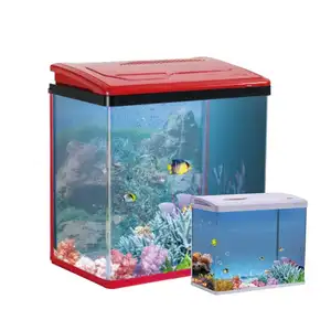 Phòng Khách Văn Phòng Xe Thủy Tinh Cảnh Quan Mini Fish Tank Rõ Ràng Bảng Fish Tank Aquarium