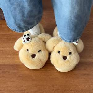 Evergreen Open Toe Half-<b>Slipper</b> for Women's Autumn/Winter <b>Thick</b>-<b>Soled</b> Double-Layer Wool Cotton Anti-Slippery <b>Slippers</b> - Product Image 5