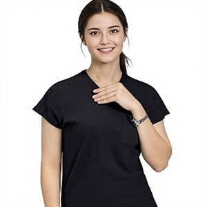 ชุดสครับผ้าโพลีเอสเตอร์เนื้อละเอียดสำหรับโรงพยาบาลแบบ unisex พร้อมระบบตรวจจับเข็ม - Product Image 1