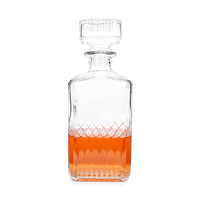 Carafe à whisky carrée fantaisie de 1000 ml pour les faveurs de mariage, pour l'alcool, les spiritueux, le bourbon, le brandy, la vodka
