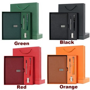 Artículos Promocionales de Regalo de Lujo, Cuaderno A5, Diario de Cuero, Juego de Regalo Corporativo Personalizado con Bolígrafo USB, Caja de Regalo para Oficina y Negocios - Product Image 5