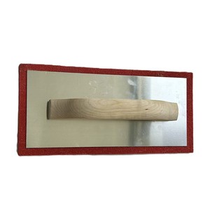 Truelle à béton carrée en caoutchouc rouge de qualité industrielle, best-seller, avec manche en <span class=keywords><strong>bois</strong></span> <span class=keywords><strong>ou</strong></span> en <span class=keywords><strong>plastique</strong></span>, lame de 12 pouces, poignée ergonomique - Product Image 4
