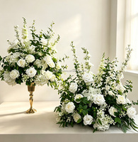 Modegroene bruiloftstafel rozenboeket centerpieces roze groene bloemenbal arrangement zijde voor bruiloft evenement tafeldecoratie