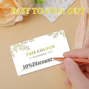 Tarjetas de cupones de papel personalizadas para pequeñas empresas, certificados de regalo para cumpleaños, spas, peluquerías, restaurantes, <span class=keywords><strong>marketing</strong></span> - Product Image 4