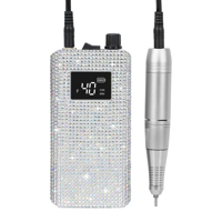 Perceuse à ongles à moteur brossé rechargeable au diamant 40000 tr/min équipement de salon de manucure machine à vernis à ongles en gel