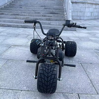Kart à trois roues pour adultes à moteur à essence 212CC 4 temps 7,5 CV Roues en alliage d'aluminium polies à crampons Pneus tout-terrain
