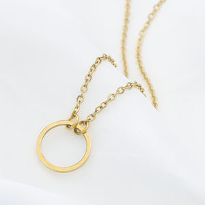 داينتي المرأة 18K الذهب مطلي طوق من الفولاذ المقاوم للصدأ قلادة التصفيف سلسلة المختنق بيان قلادة مجوهرات الأزياء - Product Image 5