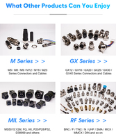 Adaptor M12 X-Coded 8 Pin ke RJ45 Konektor Ethernet Industri Cat6 Terlindung untuk Otomasi