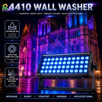 Projecteur LED étanche Redsun pour extérieur, 44x10W RGBW 4-en-1, IP65, avec contrôle DMX pour concerts, événements et fêtes