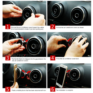 Soporte Magnético Giratorio 360° para GPS y Teléfono Móvil, para Audi <span class=keywords><strong>Q2</strong></span> SQ2 2018-2020, Montaje en Rejilla de Ventilación - Product Image 6