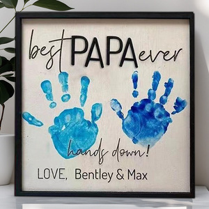 Regalo conmemorativo del Día del padre de <span class=keywords><strong>madera</strong></span> Placa impresa a mano de <span class=keywords><strong>madera</strong></span> personalizada - Product Image 1