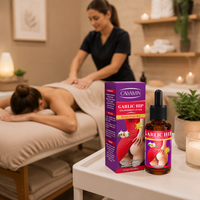 Huile essentielle de levage des hanches à l'ail pour l'amélioration des fesses, massage de beauté