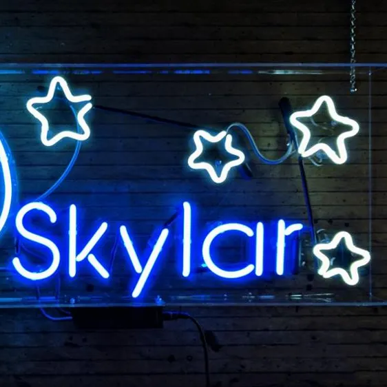 Desain khusus yang banyak digunakan Diy desain Skylar bintang tanda elektronik Neon untuk dijual
