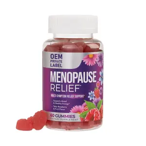 Gummies per il sollievo dall'ormone della menopausa da donna, supporto per gli ormoni, felpe notturne e flash caldi sollievo Gummies per integratori vitaminici da donna