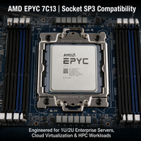 Prosesor Server AMD EPYC 7C13 64 Core 128 Thread 256MB L3 Cache Socket SP3 225W TDP Seri 7003 Milan