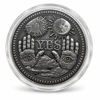 Pièce de Monnaie Métallique Double Face « Oui ou Non » 2026 avec Étui de Présentation en Acrylique – Oracle Gothique