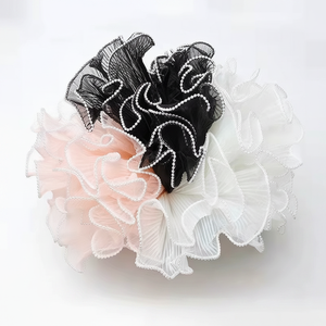 Bouquet di Fiori in Filato Ondulato Perlato, Modello 00365, Confezione in Sacchetto, Tecnica Minimalista di Sovrapposizione, per San Valentino, Negozio di Fiori - Product Image 3