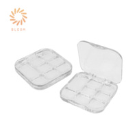 Palette de fards à paupières minimaliste en boîte plastique transparente avec emballage personnalisable