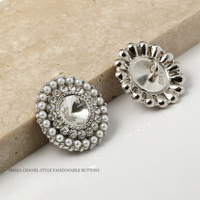 Boutons de vêtements en alliage avec logo personnalisé, boutons ornés de diamants, boutons résistants à l'usure pour jeans, vestes, robes, polos