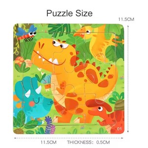 Cartone animato <span class=keywords><strong>Montessori</strong></span> in legno apprendimento precoce Puzzle educativo per bambini animali oceano cognizione Puzzle giocattoli da tavolo - Product Image 6