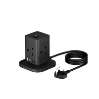 Multiprise de rallonge en forme de tour britannique 13A 250V 3250W, norme BS1363, 3 broches, avec contrôle USB