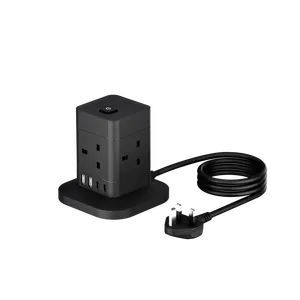 A forma di torre del Regno Unito 13A 250V 3250W BS1363 spina a 3 PIN presa di alimentazione multipla con controllo USB