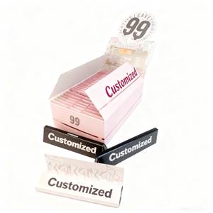 Em Estoque Papel de Enrolar Personalizado de Celulose Vegetal Dourado, Mais Limpo, Personalize Seu Próprio Logo, Queima Orgânica - Product Image 4